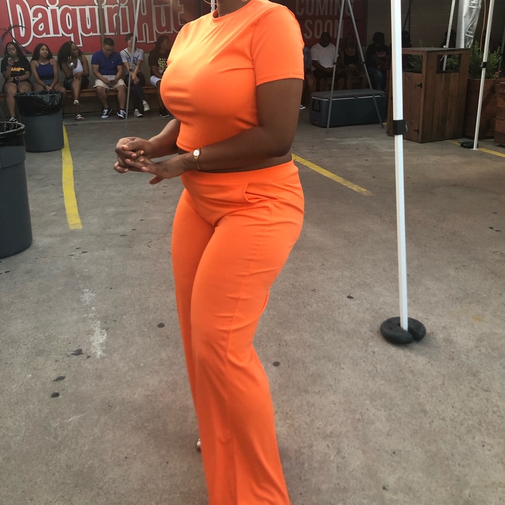 Orange 2 Piece Outfit